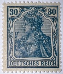 Travelstamps: Germany Stamps Mi:#144 – 30pf Mint Og Never Hinged WMK MOGNH