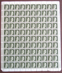 Deutsches 3rd Reich German Hitler 3 Full Sheets Stamps Hitler Head 30PF