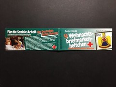 GERMANY STAMP BOOKLET 1990 RED CROSS CHRISTMAS NOEL ROTES KREUZ RARE!! xa89