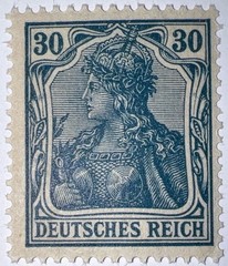 Travelstamps: Germany Stamps Mi:#144 – 30pf Mint Og Never Hinged WMK MOGNH
