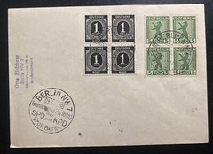 1946 Berlin Germany Provisional Occupation Stamps Postwar Cover Blocks