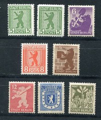 GERMANY SOVIET OCCUPATION ZONE BERLIN BRANDENBURG 11N1-11N7 (8) PERFECT MNH
