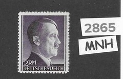 #2865 MNH 2RM Adolf Hitler Third Reich stamp / 1942-1944 / Sc525a Perf 12.5