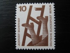 BERLIN GERMANY Mi. #403ARd scarce mint MNH stamp w/ blue coil #! CV $1.95