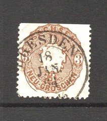 Saxony SC# 19 Used / Nice Dresden CDS 1864 – S60986