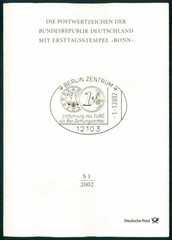 GERMANY FOLDER 2002/S1 AUTOMATENMARKEN ATM MACHIN STAMPS