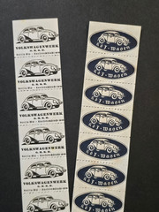 German VW Volkswagen Car Auto Automobile Bug Beetle Stamp Strips