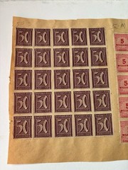 Lot German Inflation Stamps Several Overprints on Sheets Unused 1920’s