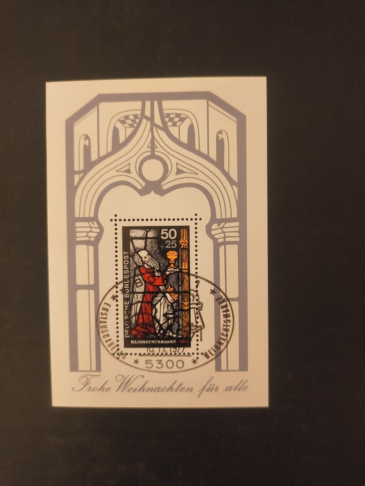 1997 Germany B-546 Souvenir Stamp Sheet Christmas 1977 – MNH –