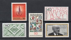 Germany 1968-1977 5 x single stamp issues unmounted mint -description in details