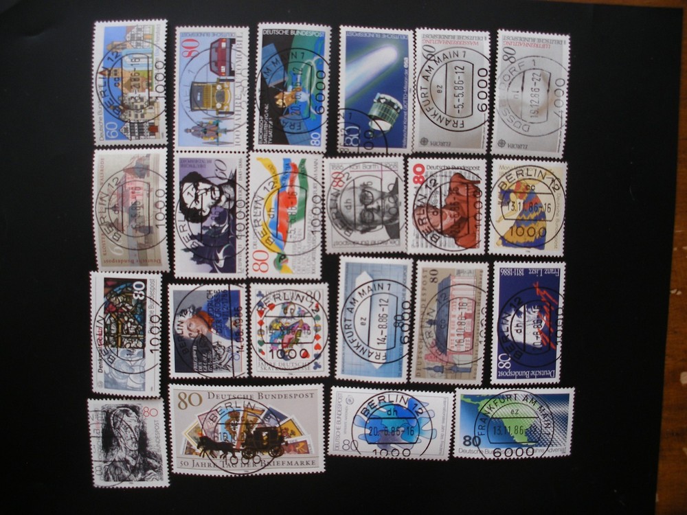 Germany 1986- Complete Year of 38 Stamps CTO + Used, Fine