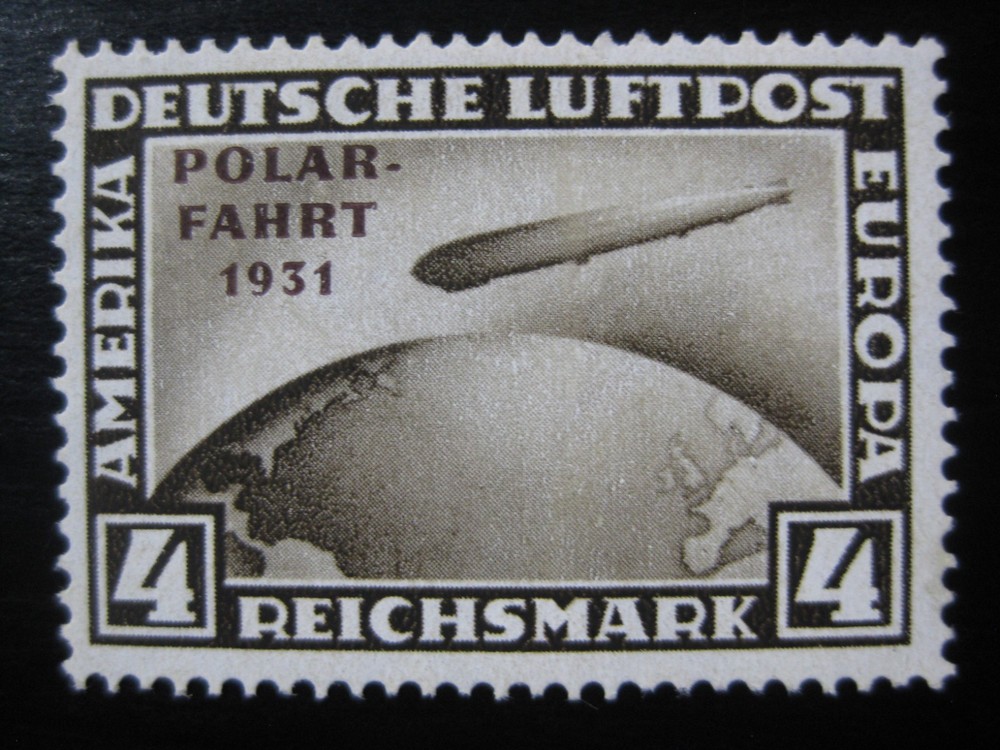 DEUTSCHES REICH Mi. #458 scarce mint Polarfahrt Zeppelin stamp! CV $660.00