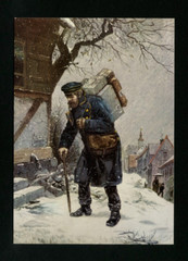 Germany Postcard Postman / Christmas Parcel – Postal Museum – Frankfurt am Main
