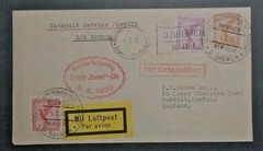 1930 S.S. Bremen Catapult Flight Katapultflug England Seapost Germany Cover