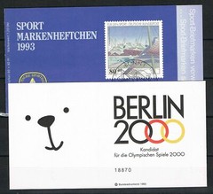 Bundle, Sports Brand Booklet 1993 stamped, Mi. for individual stamps 32.40