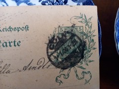 German Empire Postcard 1900 – 5 pf. Cancellation 1.1.1900 Cologne travelled x Cologne