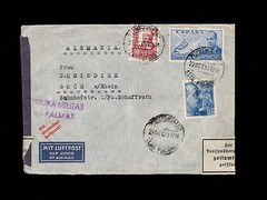 Spain Germany WWII Canary Islands Spanish & Scarce German Customs As Censor 7p