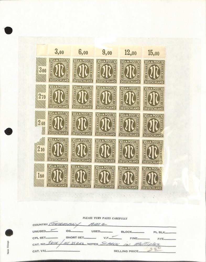 Germany Allied Military Government WWII, 1945 #3N14 MNH Block (B110)
