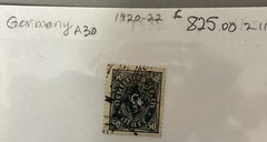 One Of The Rarest Germany Stamp. A30 Lists For $850