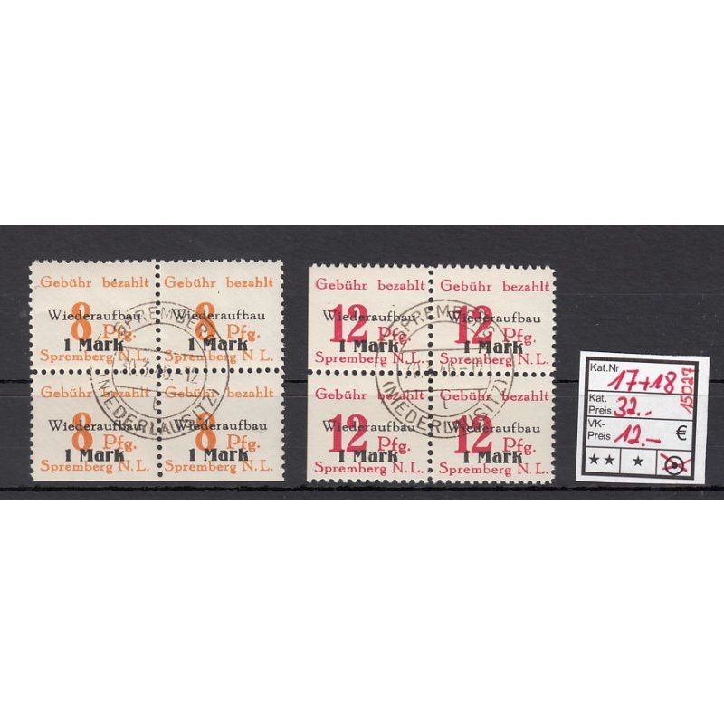 Spremberg, Mich. No.: 17 + 18 A stamped