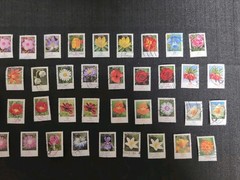 German Flower Definitive Stamps, 38 Different Used Lot (061)