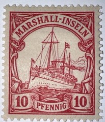 Travelstamps: GERMANY MARSHALL ISLANDS STAMPS Kaiser’s Yacht Mint OG H UnWMK