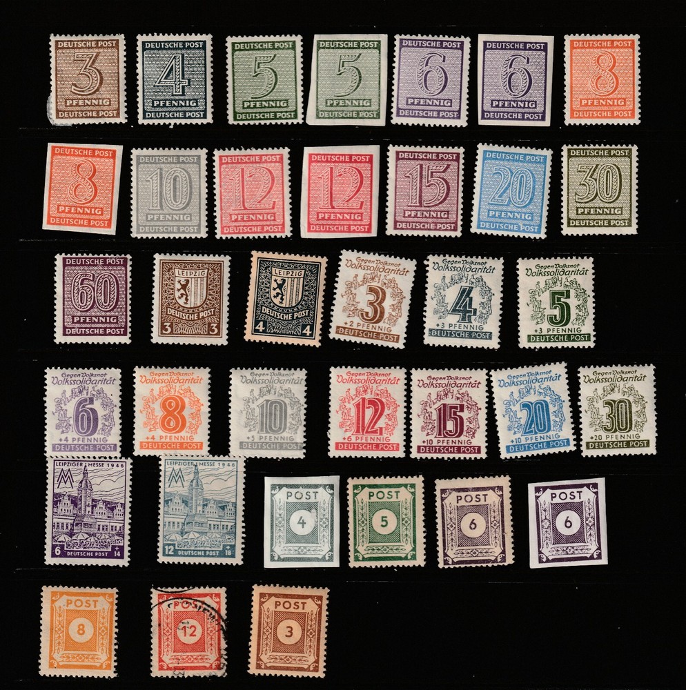 GDR East West Saxony MH-MNH 1945-1946