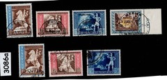 Stamp set with overprints B209-215 1942 Postal Congress Vienna Austria #3086a