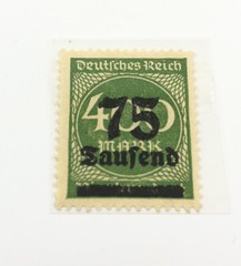 Unused Weimar Deutsches Reich 400 Marks Overprint Of 75 Tausend Stamp 1285-L