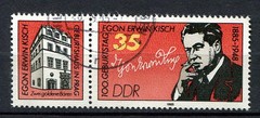 Germany – DDR : Erwin Kirsch Se-Tenant from 1985 – used