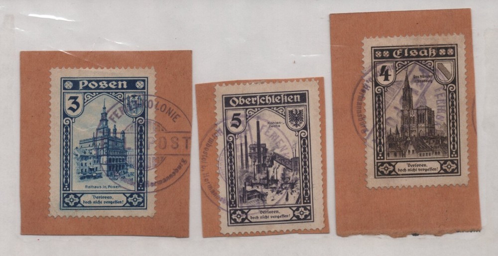 GERMANY 1940s WWII THREE CITIES OCCUPIED BY GERMANY UPPER SILESIA POSEN, POLAND