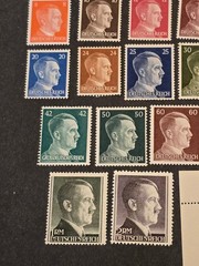 Germany WWII Hitler Head Definitive Stamp Set 1937-44 MNH Complete High Values
