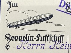 1924 GERMANY ZEPPELIN AIRMAIL NURNBERG BADEN BADEN POSTCARD
