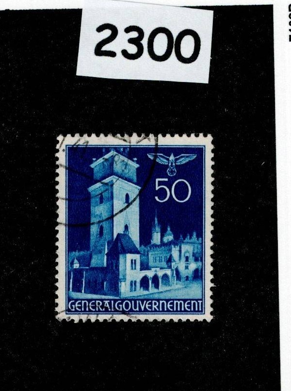 Used Stamp Sc N68 General Government Warsaw Lublin Cracow Poland WWII #2300