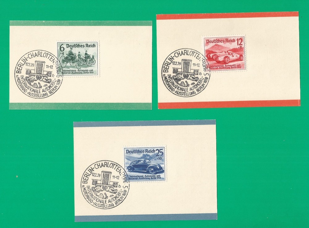 Germany Reich 1939 year , used special sheets Mi 686-688 cars
