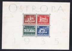 GERMANY-SC. #B68 1935 OSTROPA SOUVENIR SHEET-MINT NO GUM-CAT. $975.00