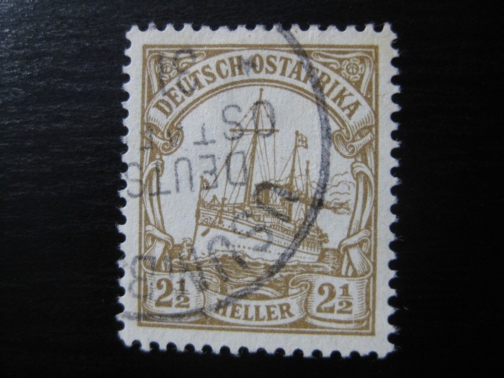 EAST AFRICA GERMAN COLONY used Kaiser Yacht stamp w/ „Usumbura“ cancel!