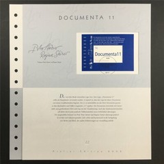 GERMAN POST ART-EDITION 2002/22 BLOCK 56 DOCUMENTA 11 KASSEL ART