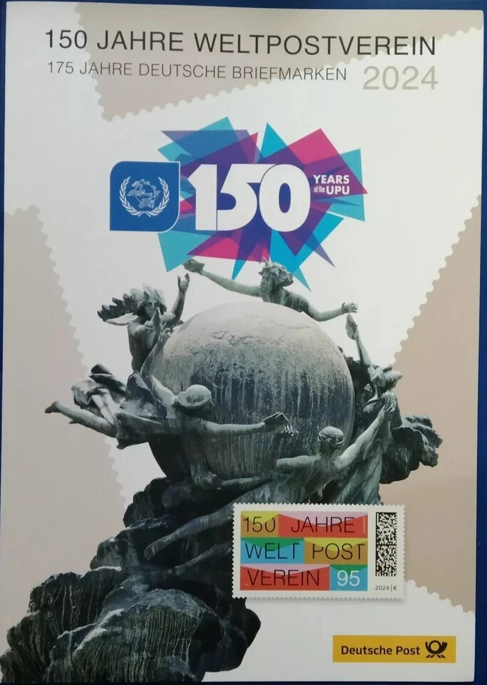 Germany 150 Years Of UPU Presentation Folder Souvenir Sheet & Stamps 2024-ZZIAA