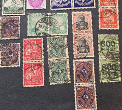 46 Nazi German Stamp Lot Used Blocks Pairs Third Reich Inflation Airmail Mix