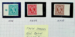 AMG AM Post Unusual Varieties Study Sheet 4 6 15 16 24 PF Imperf Germany JV Bush