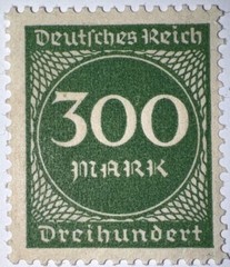 Travelstamps: 1923 Germany Stamp Deutsches Reich Mi#270, Mint OG NH 300 Mark