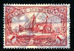 Germany 1901 SWA Southwest Africa 1 Mark Carmine Yacht Scott #22 VFU Y91