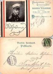 Kaiser Wilhelm 1897 Centennial German Postcard Deutsche Reichspost 5pf Stamp