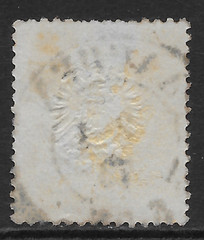 GERMANY SCOTT 16 USED FINE – 1872 1/2gr ORANGE IMPERIAL EAGLE ISSUE