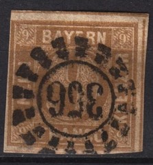 + 1862. GERMANY ALTDEUTSCHLAND BAYERN Mi # 8/13 COMPLETE SET USED