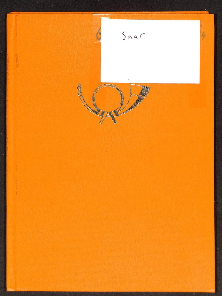 Saar – Germany Stamp Collection in Orange Stock Book, 4 Pages of Stamps