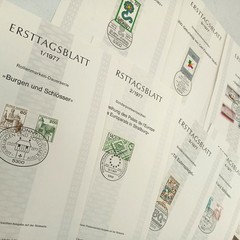 Ersttagsblatt 1977 German First Day Covers Collection – 14 Vintage Stamp Sheets