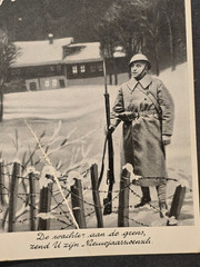 1939-1940 Dutch Mobilization Soldier New Year Postcard Winter Guard Border RPPC