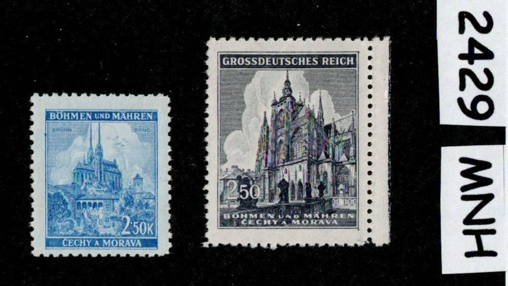 MNH Stamps Prague Castles & Cathedrals WWII Germany Occupation of BaM #2429